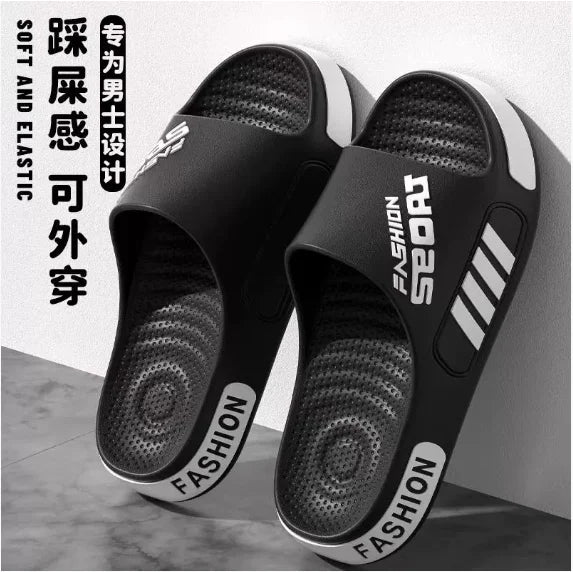 Big Size 40-45 Men Slippers Summer Flat Sole Home