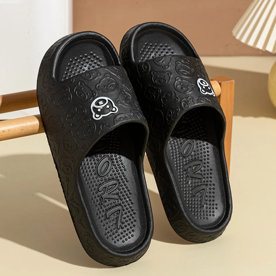 Summer Fashion Men's Slippers Printting Little Bear