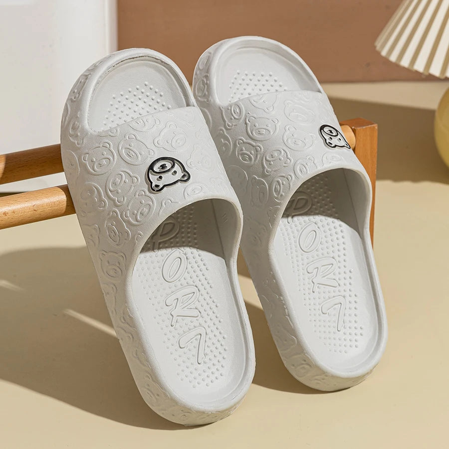 Summer Fashion Men's Slippers Printting Little Bear