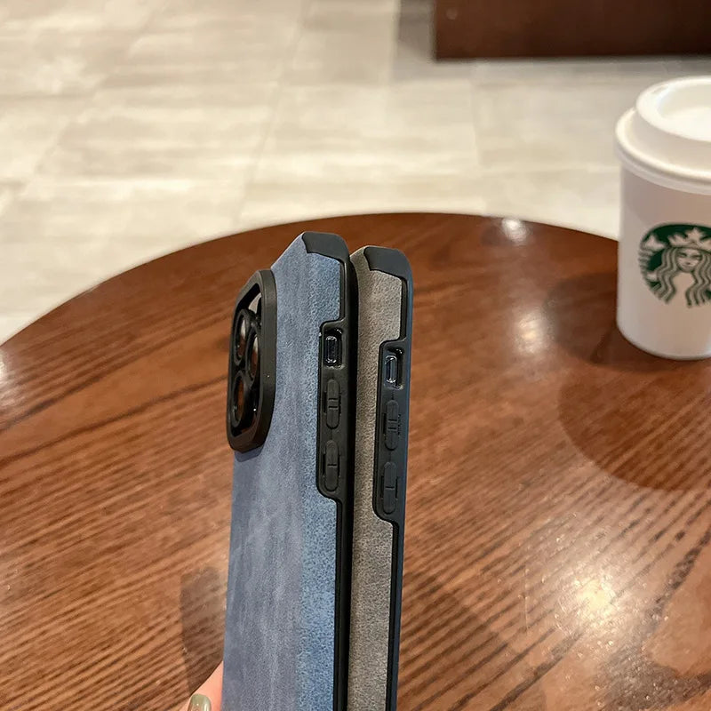 Fashion Matte Leather Silicone Case For iPhone 14 Plus
