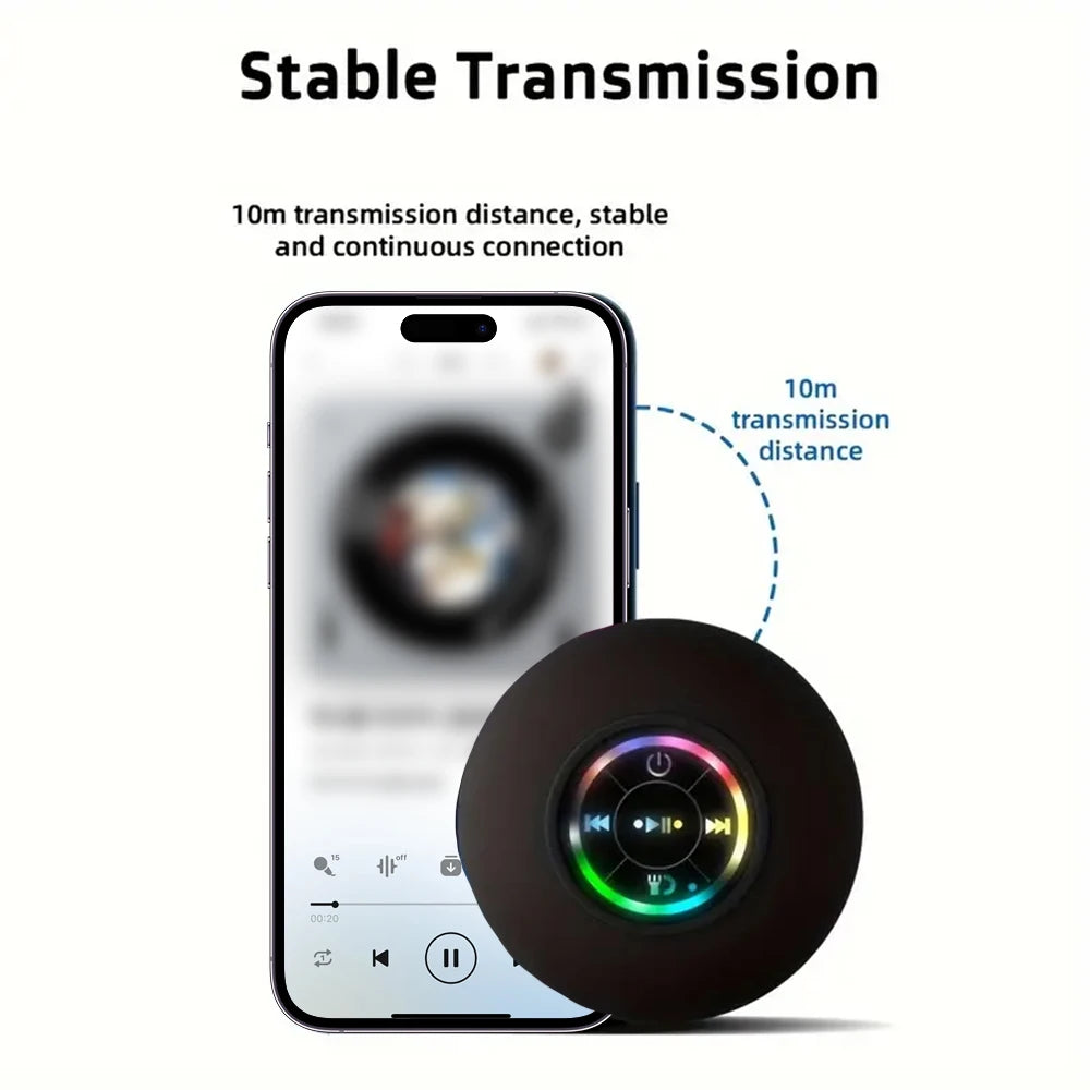 Portable Wireless Bluetooth Speaker LED Light IPX4