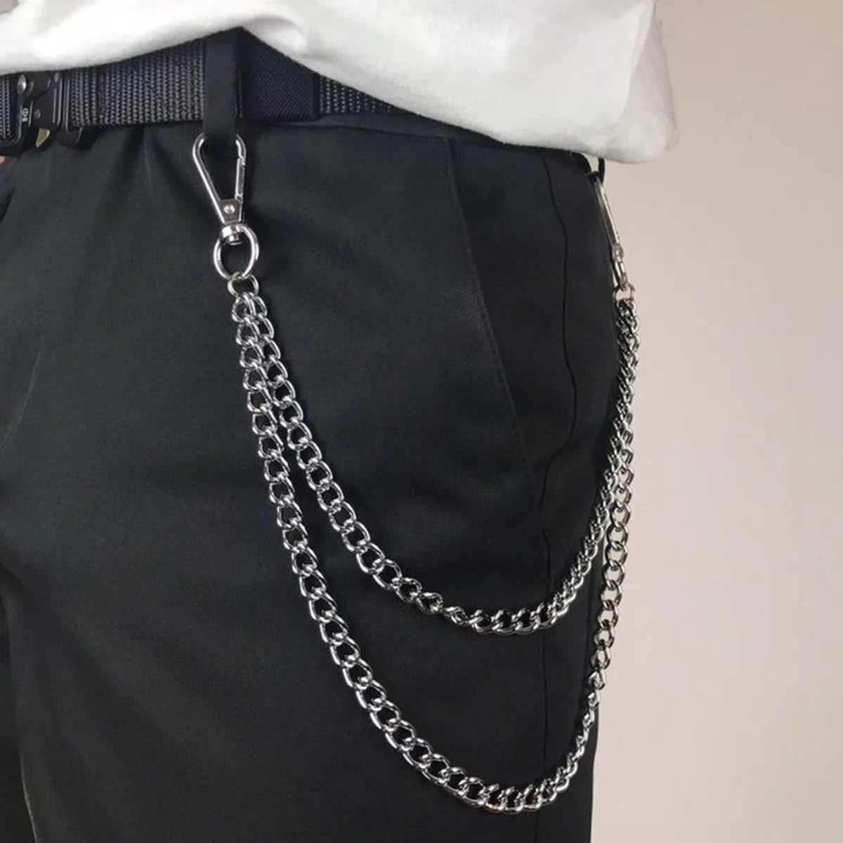 Punk Style Metal Fashion Waist Chain Jeans Accessories