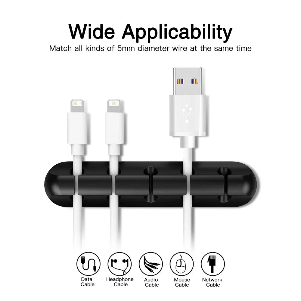 Silicone USB Cable Organizer USB Charging Cable Winder