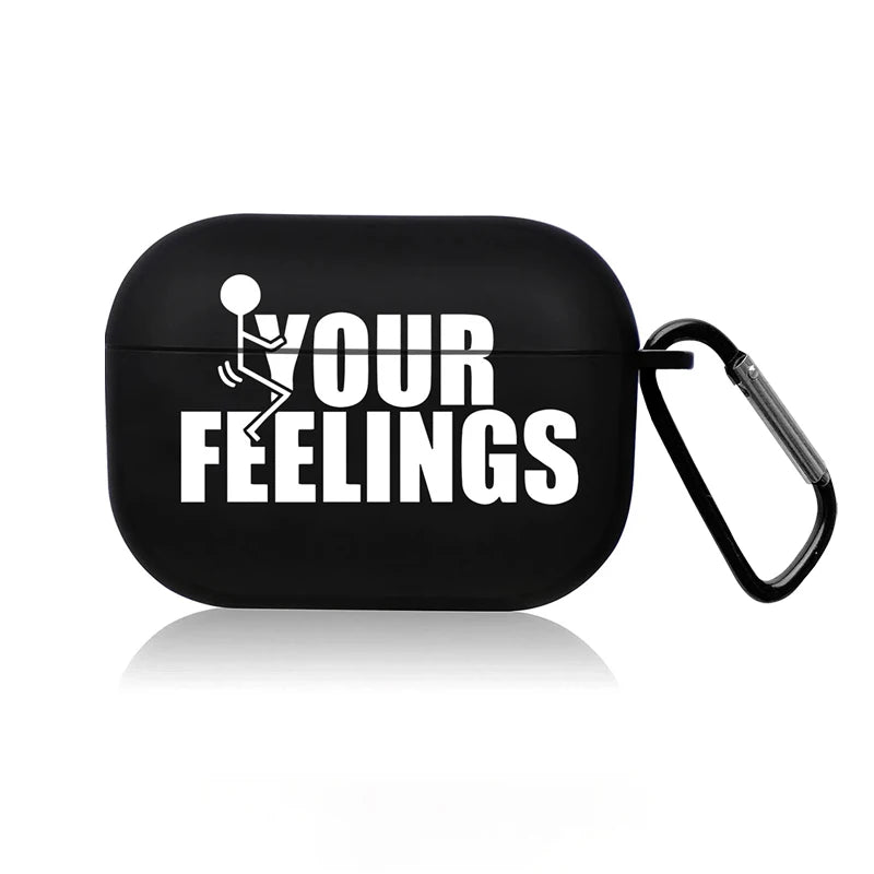 Creative Line Cute Black Earphone Case