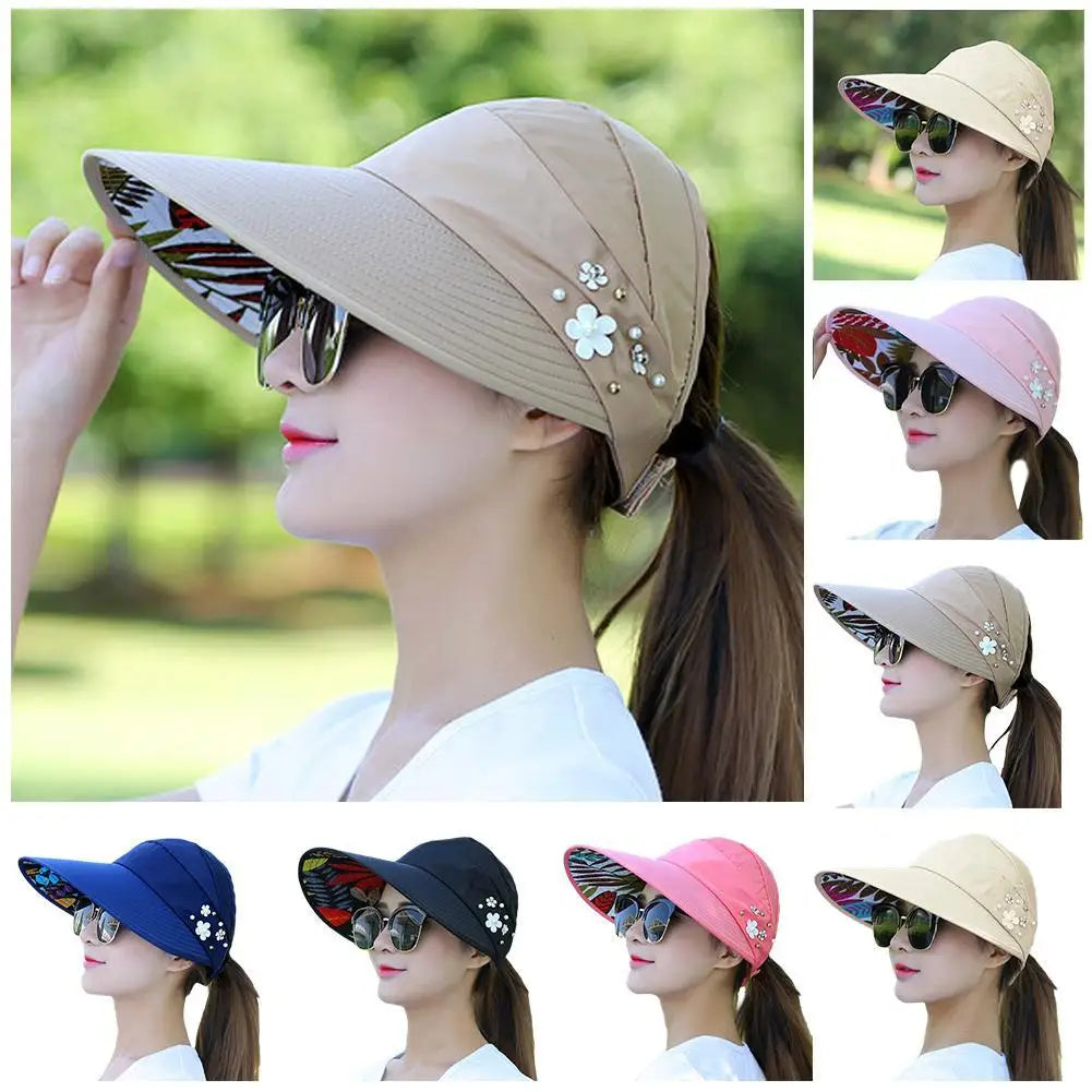 Fashion Womens Ladies Summer Vacation Wide Brim Foldable