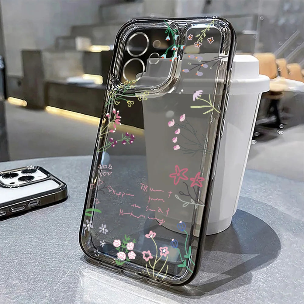 Flower Phone Case For iPhone 16 13 15 11 12 14 17 Pro