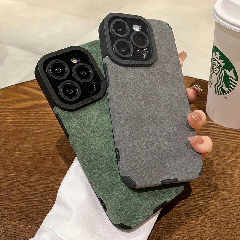 Fashion Matte Leather Silicone Case For iPhone 14 Plus