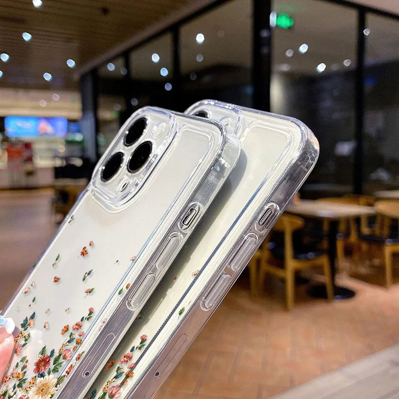 Flower Phone Case For iPhone 16 13 15 11 12 14 17 Pro