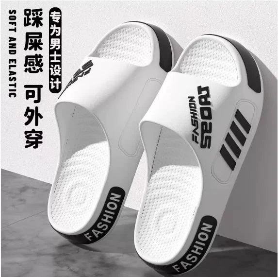 Big Size 40-45 Men Slippers Summer Flat Sole Home