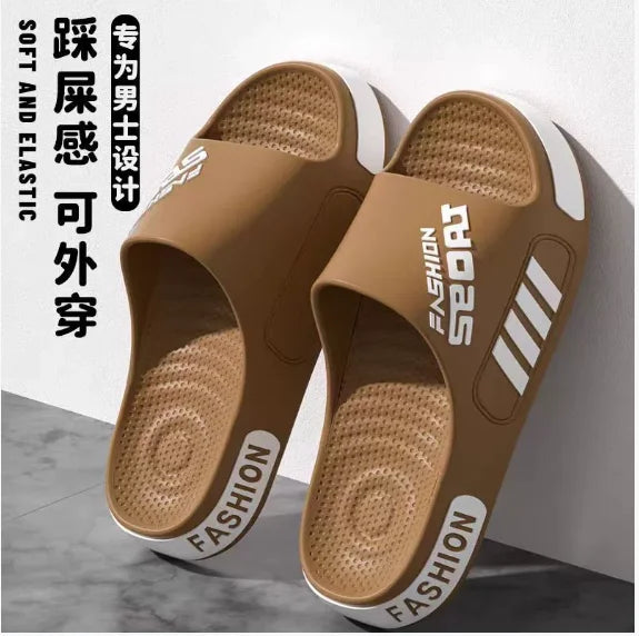 Big Size 40-45 Men Slippers Summer Flat Sole Home