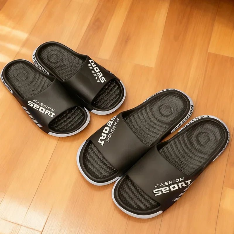 Big Size 40-45 Men Slippers Summer Flat Sole Home