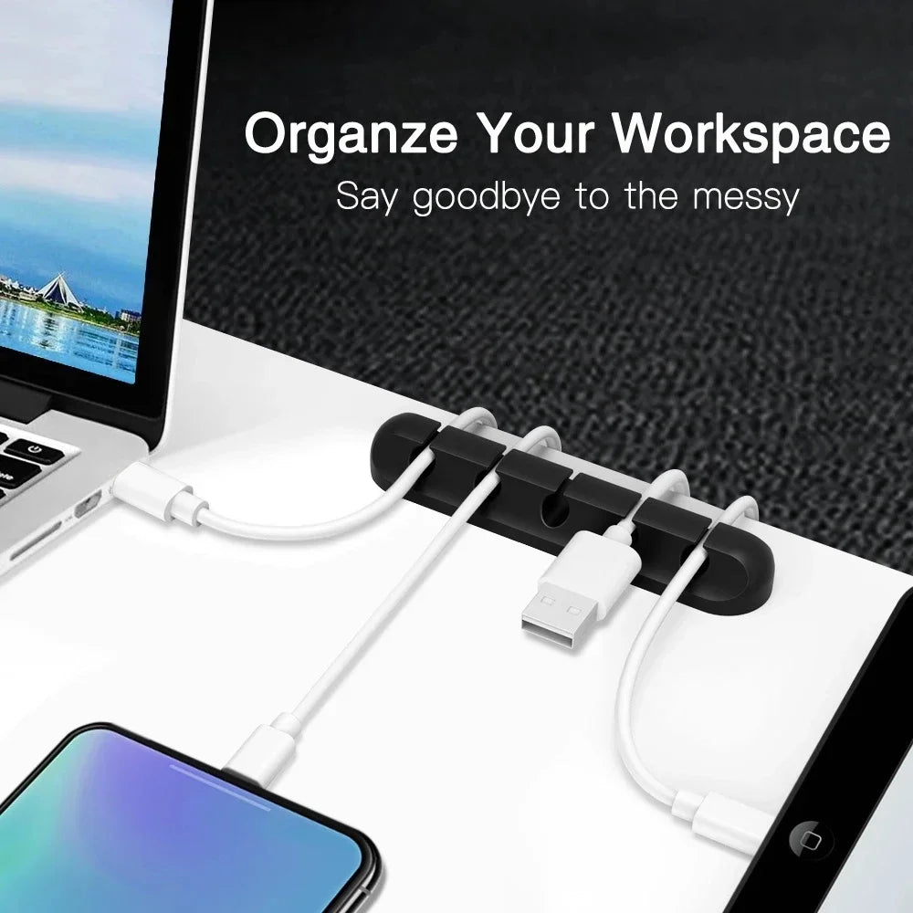 Silicone USB Cable Organizer USB Charging Cable Winder