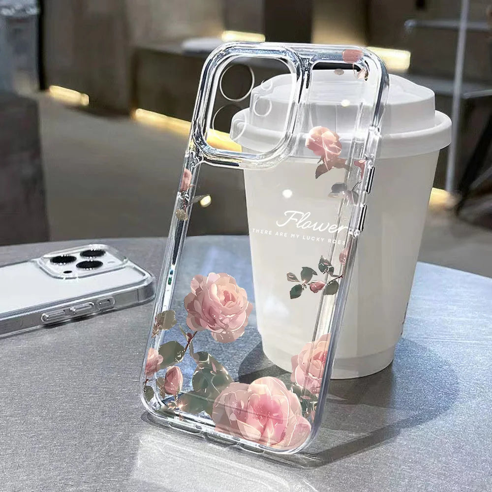Flower Phone Case For iPhone 16 13 15 11 12 14 17 Pro