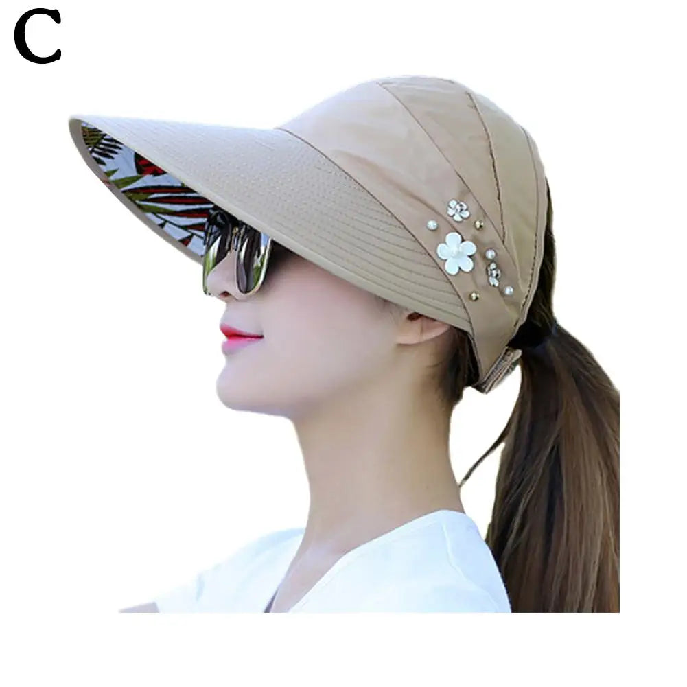 Fashion Womens Ladies Summer Vacation Wide Brim Foldable