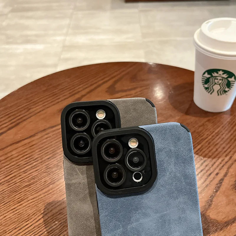 Fashion Matte Leather Silicone Case For iPhone 14 Plus
