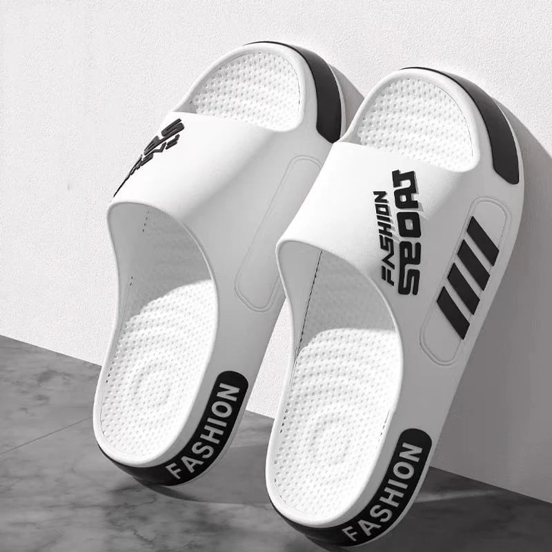 Big Size 40-45 Men Slippers Summer Flat Sole Home