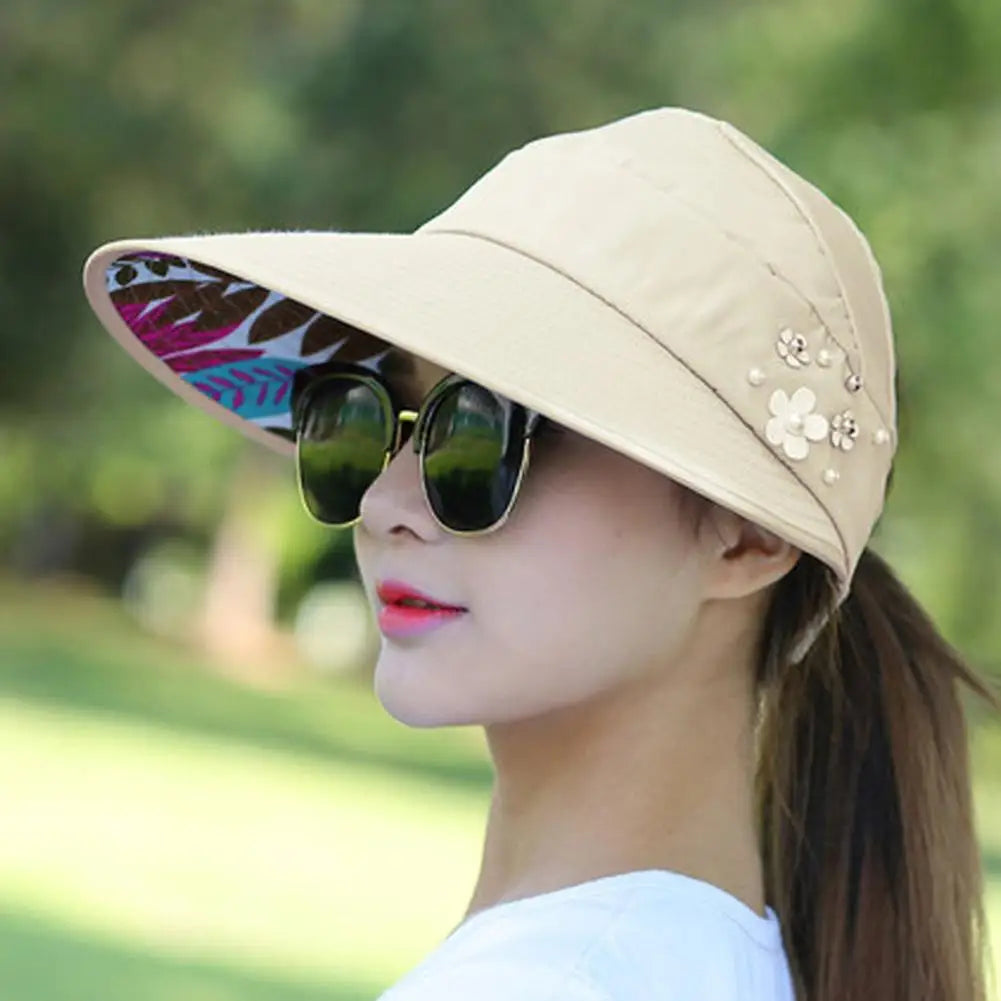 Fashion Womens Ladies Summer Vacation Wide Brim Foldable