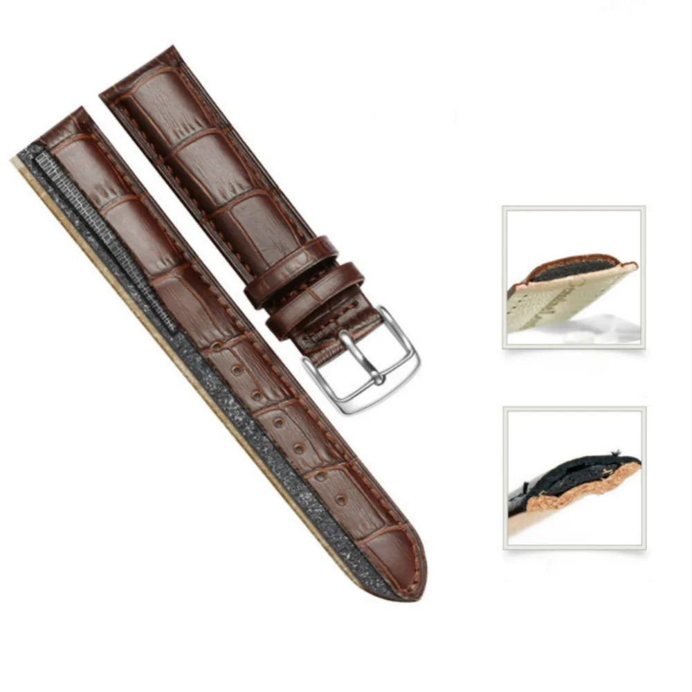 Universal Replacement Leather Watch Strap Leather Watchband