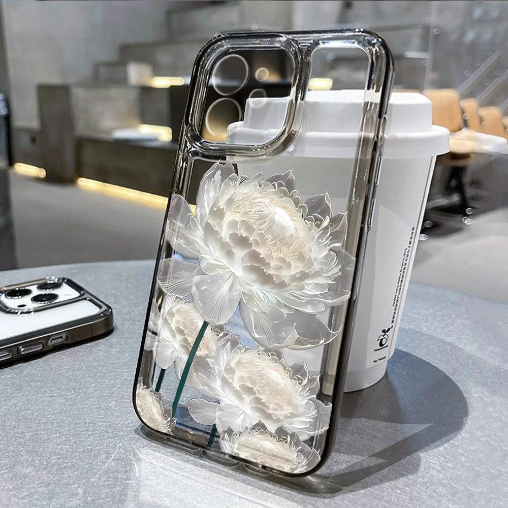 Flower Phone Case For iPhone 16 13 15 11 12 14 17 Pro